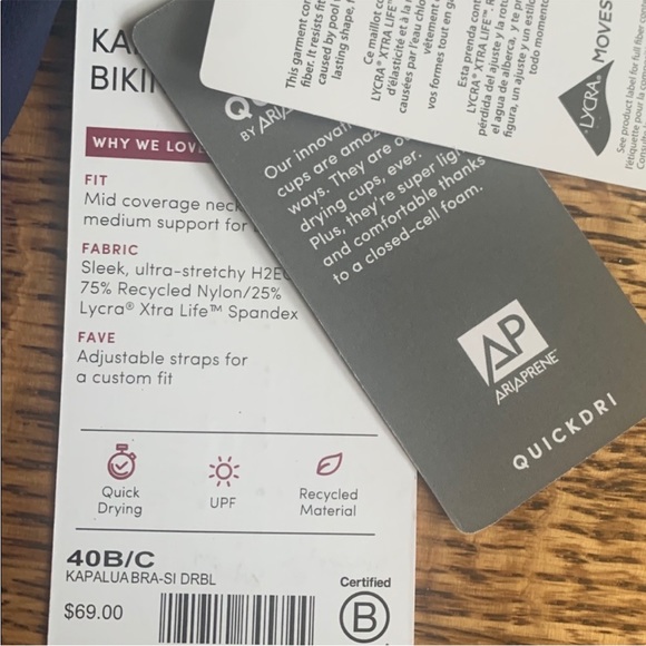 NWT Athleta Kapalua Bikini Top 40 B D - Picture 5 of 6